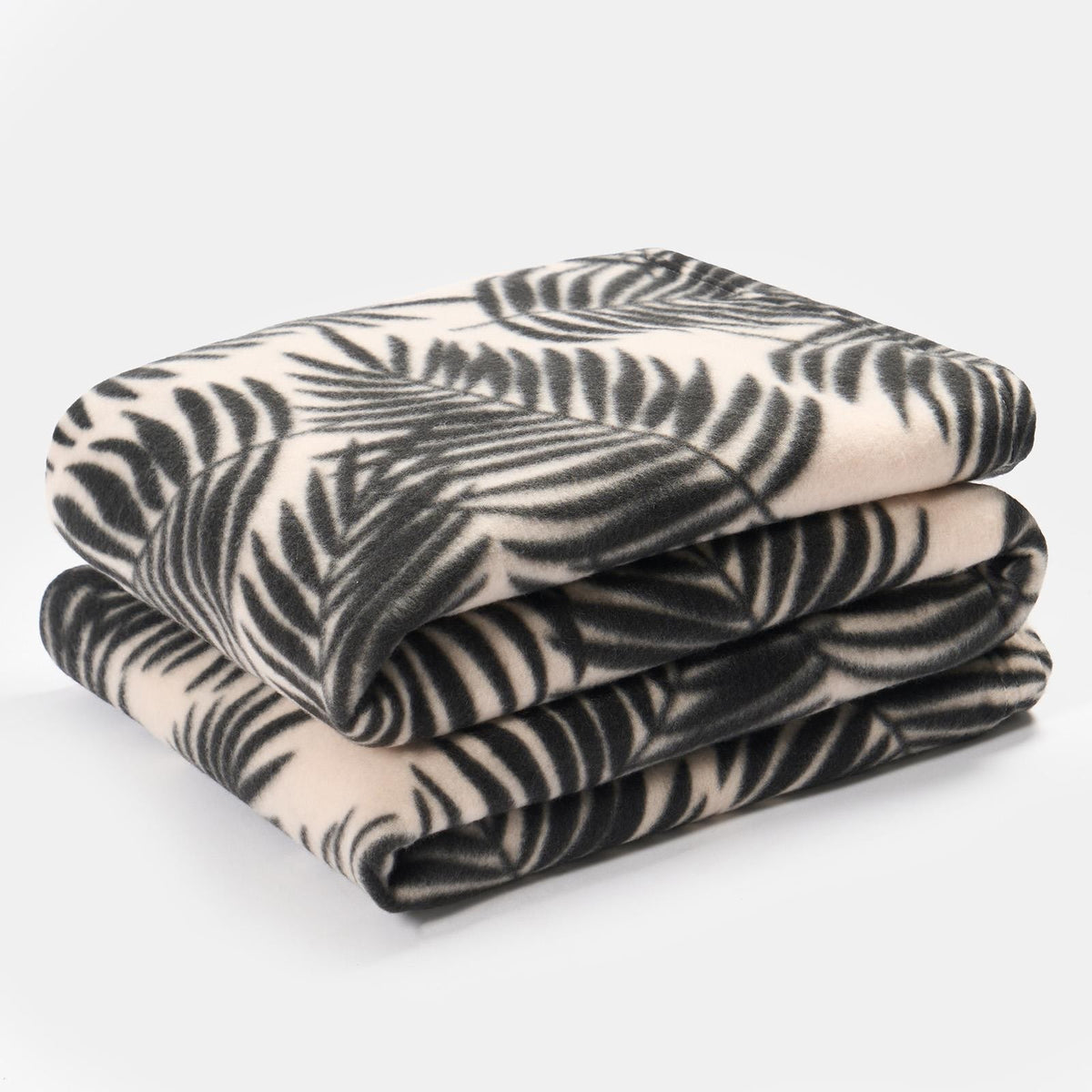 Palm Leaf Throw Over Bed Blanket Soft Garden Chair Fleece Warm Travel Bedspread
