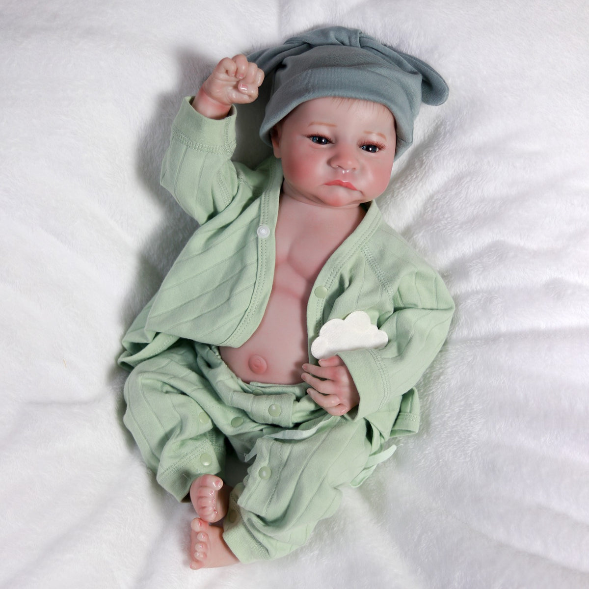 18" Reborn Dolls Twins Full Body Vinyl Silicone Lifelike Newborn Baby Boy Girl