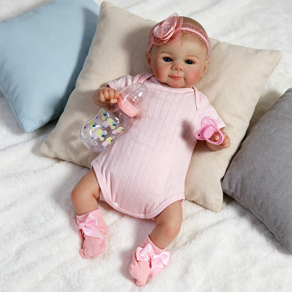 Realistic Reborn Newborn Baby Girl Doll Vinyl Silicone Handmade Lifelike Twins