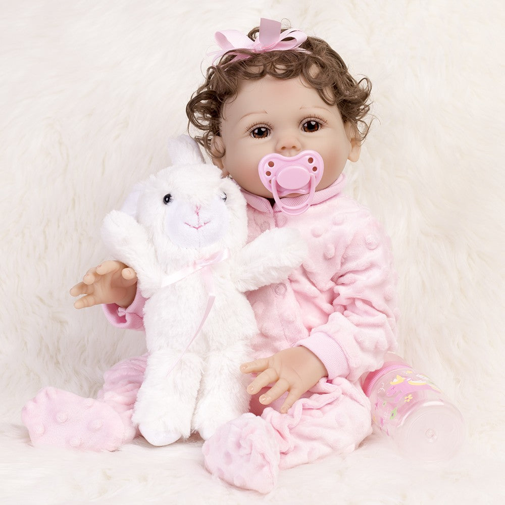 Reborn Baby Dolls Realistic Full Body Vinyl Silicone Newborn Girl Doll Xmas Gift