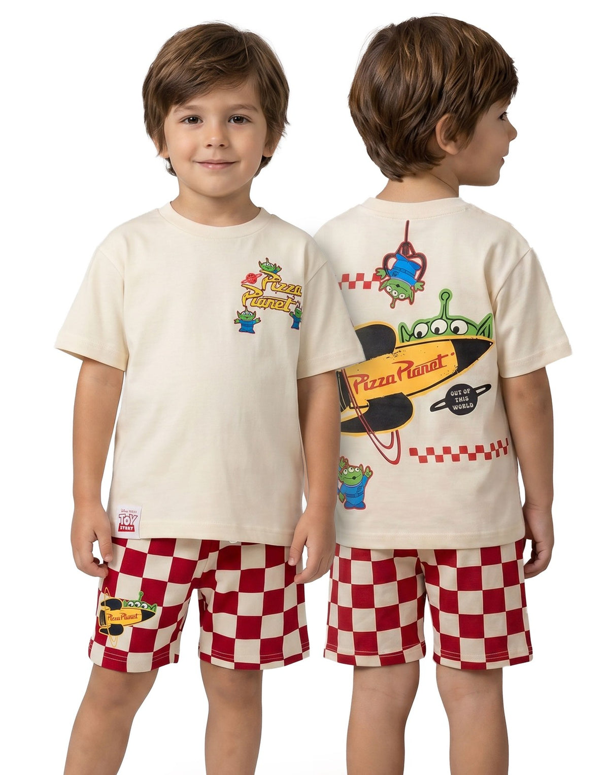 Disney T-Shirt and Shorts Set | Boys Beige | Official Merch