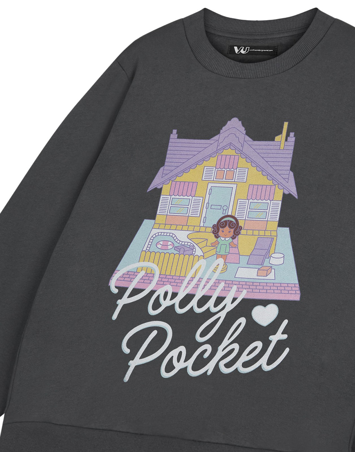 Polly Pocket Sweatshirt | Womens Charcoal | Official Merch