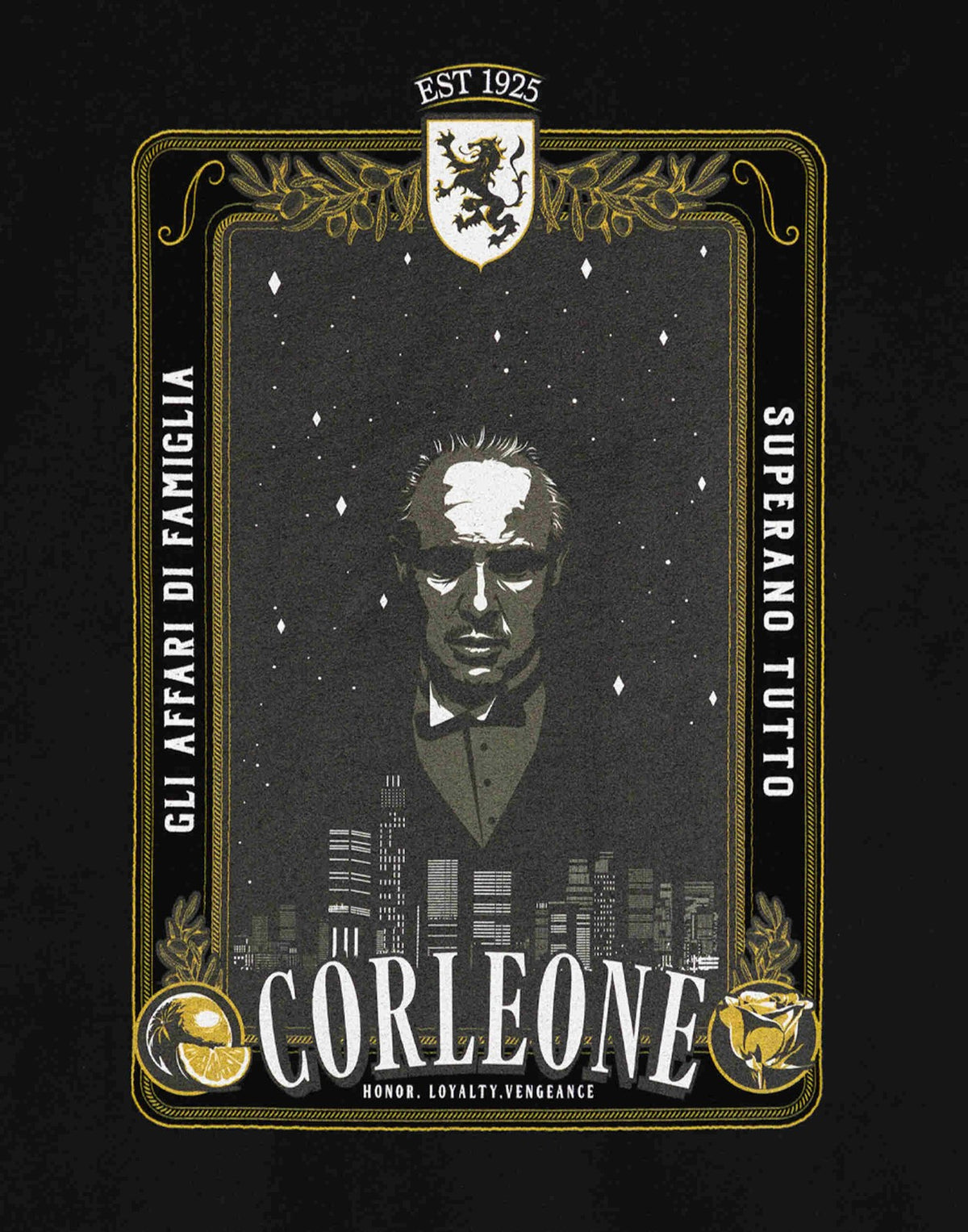 The Godfather Short Sleeved T-Shirt | Mens Black | Official Merch