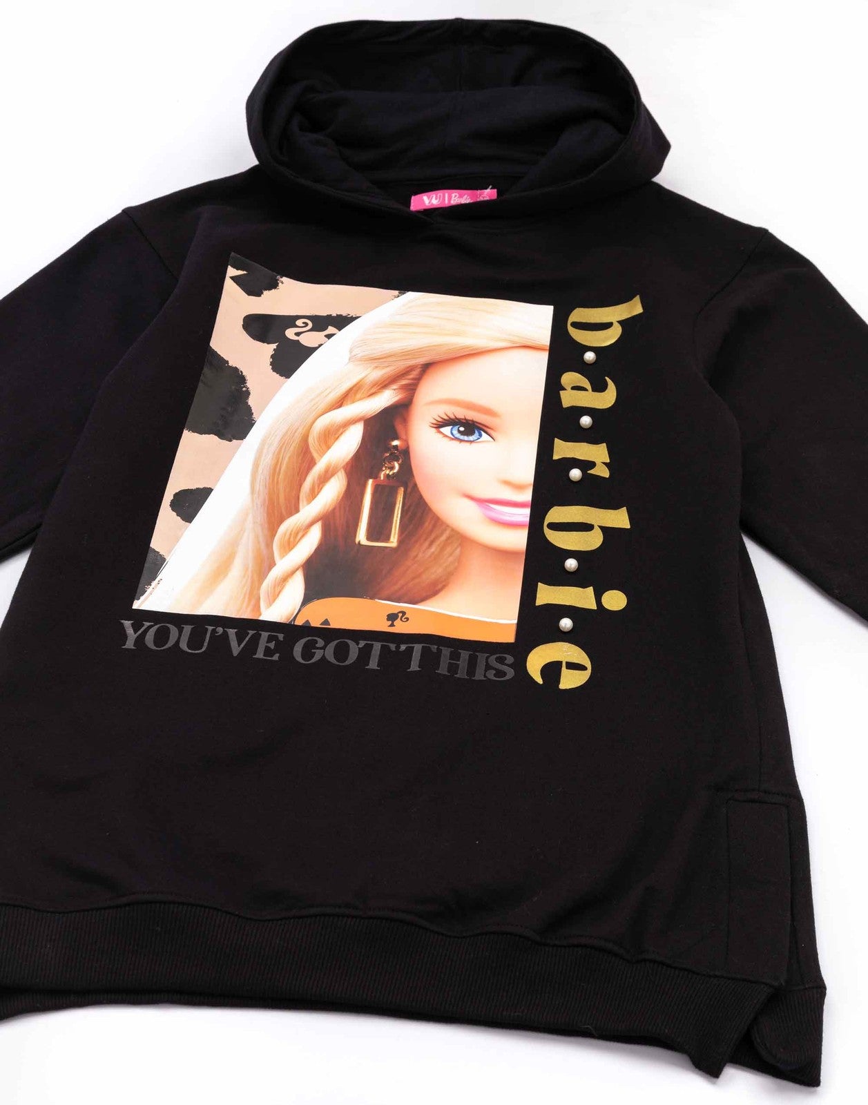 Barbie Hoodie | Girls Black | Official Merch