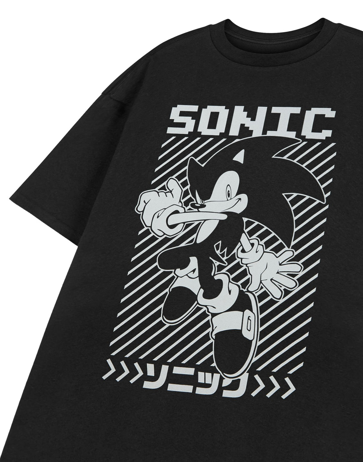 Sonic the Hedgehog Short Sleeved T-Shirt | Mens Black | Official Merch