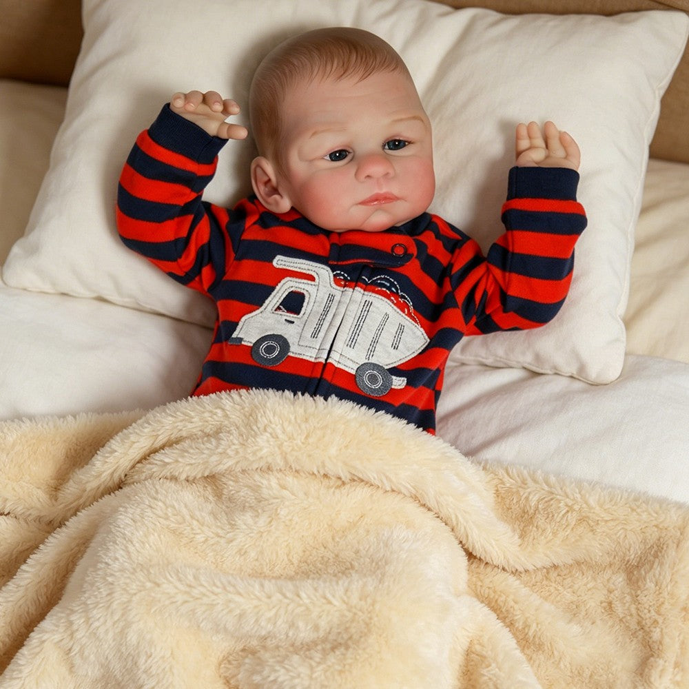 Real Reborn Baby Dolls Vinyl Silicone Handmade Realistic Newborn Boy Doll Gift