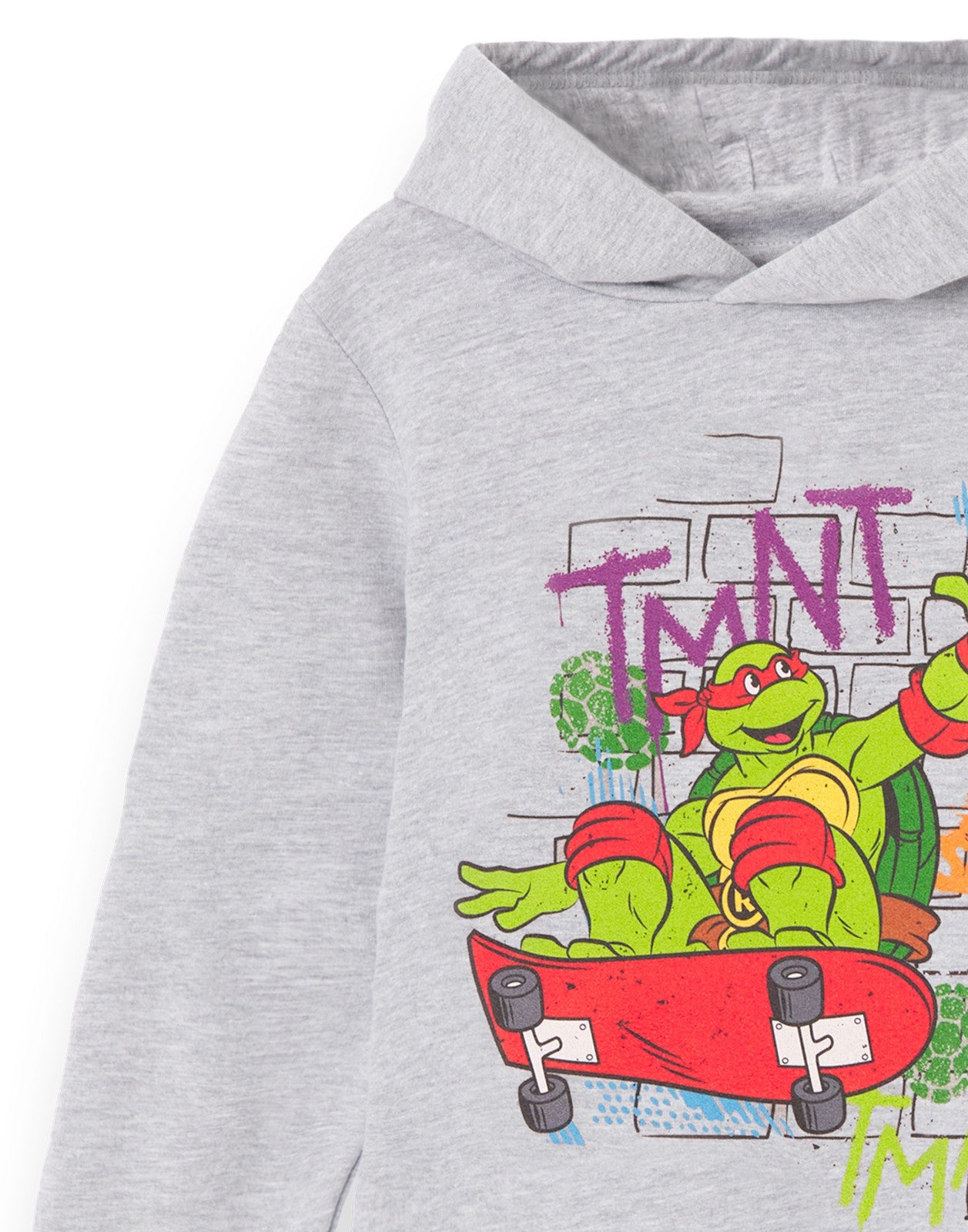 Teenage Mutant Ninja Turtles Hoodie | Boys Grey Marl | Official Merch