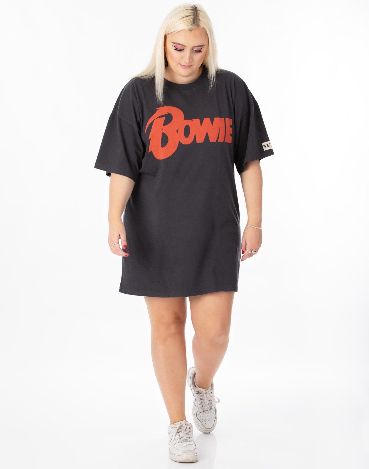 David Bowie Oversized Short Sleeved T-Shirt | Womens Grey | Official Merch