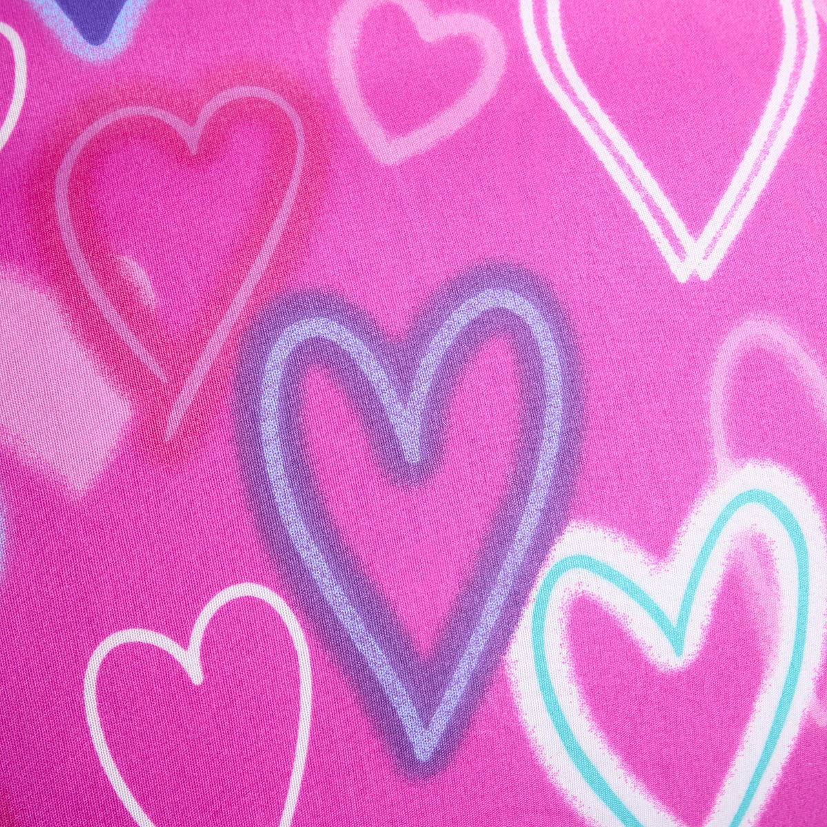 Neon Heart Duvet Cover Bedding Set Reversible with Pillowcase Kids Single Double