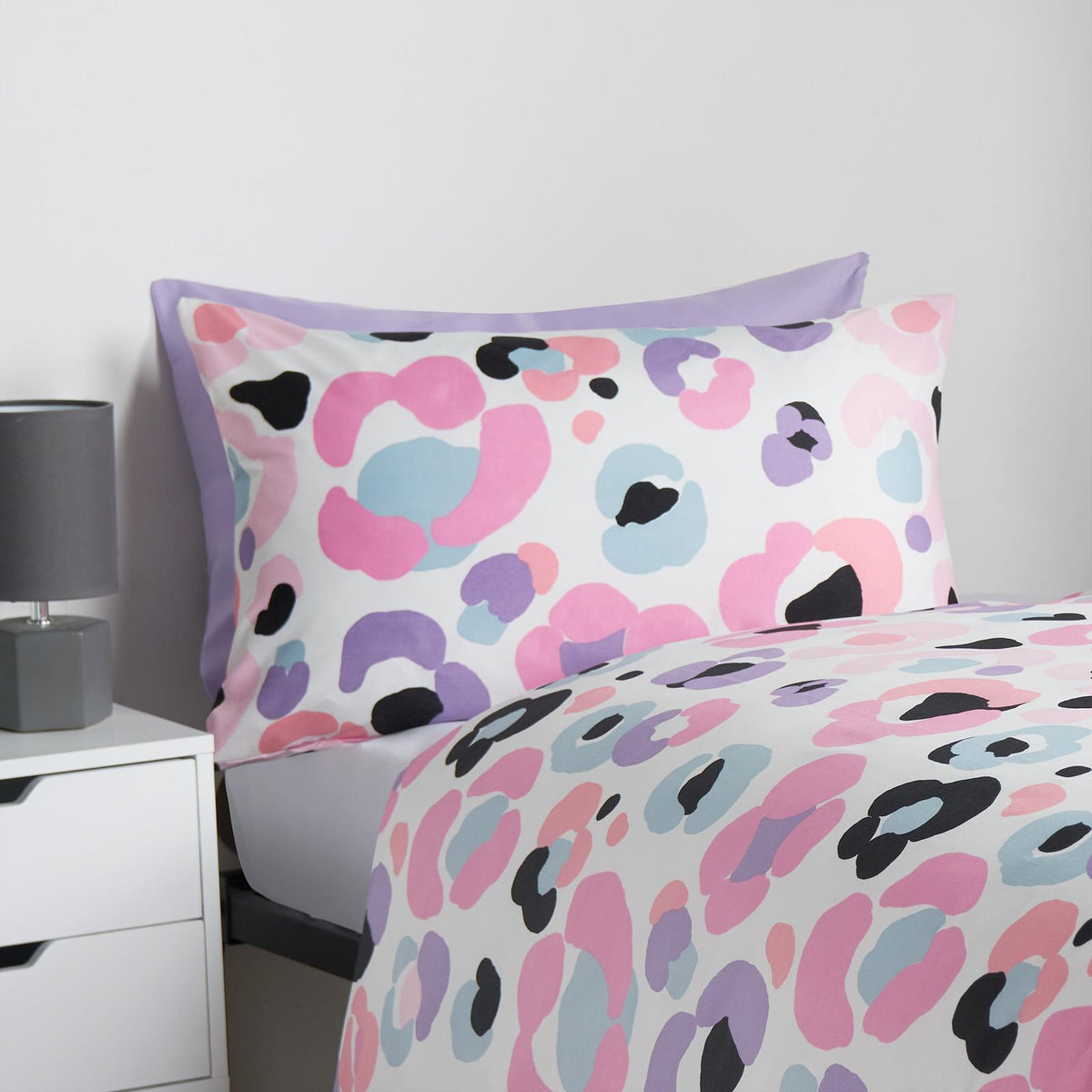 Leopard Reversible Duvet Cover Set Soft Quilt with Pillowcases Animal Bedding