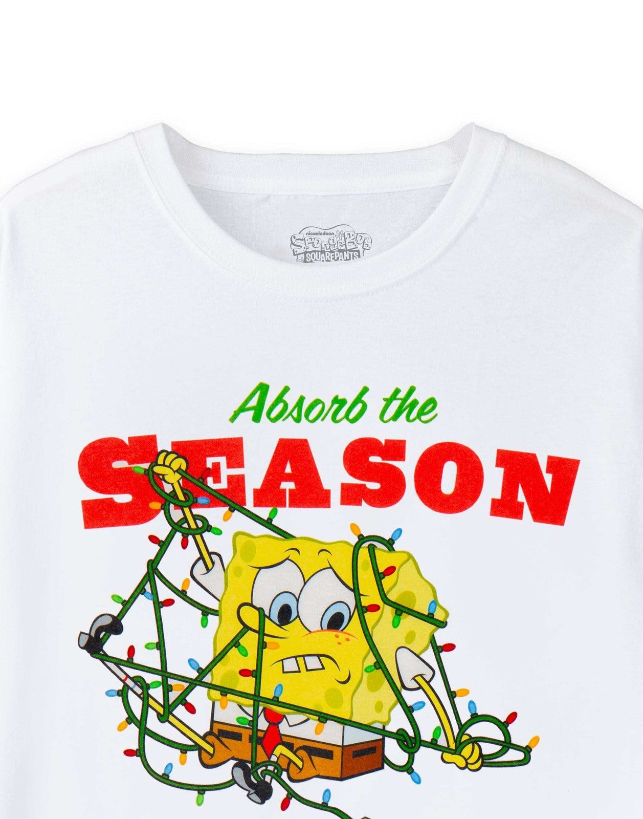 SpongeBob SquarePants Short Sleeved T-Shirt | Unisex White | Official Merch