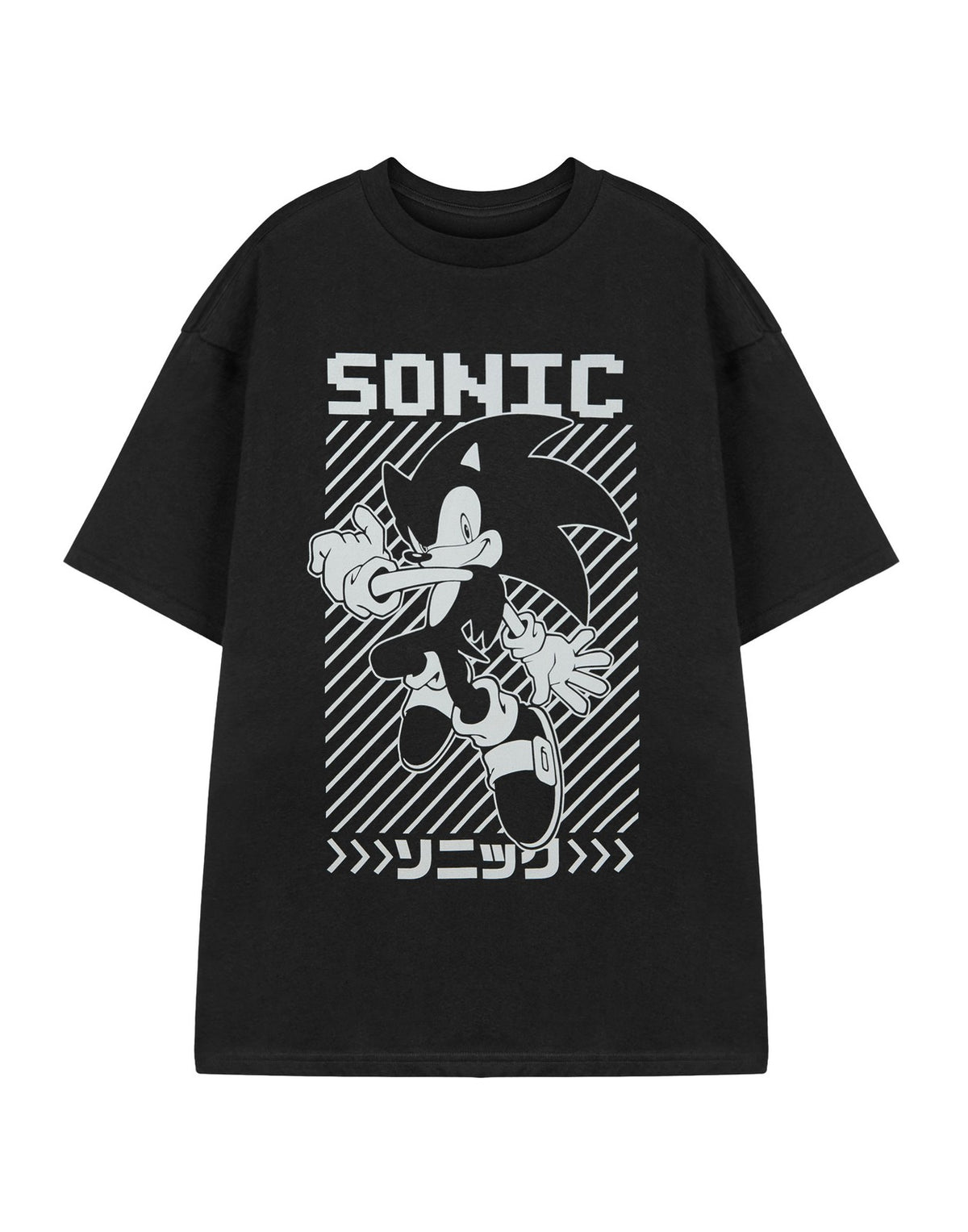 Sonic the Hedgehog Short Sleeved T-Shirt | Mens Black | Official Merch