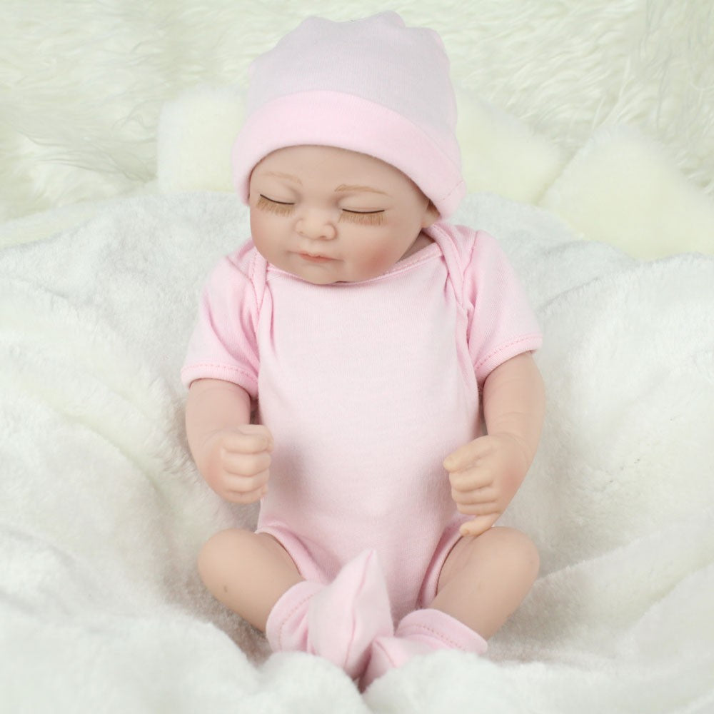 Lifelike Reborn Dolls Mini Girl/Boy/Twins Full Body Vinyl Silicone Newborn Baby