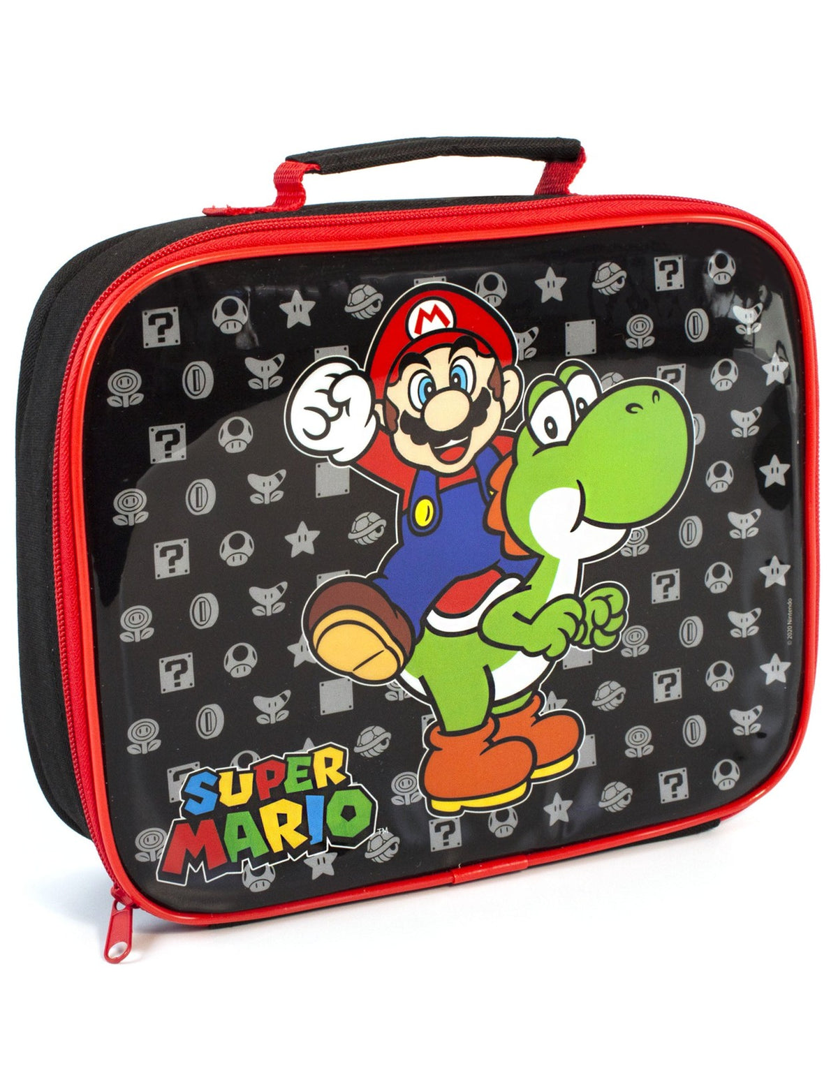 Nintendo Lunch Bag Bottle and Snack Pot | Unisex Kids Black | Official Merch