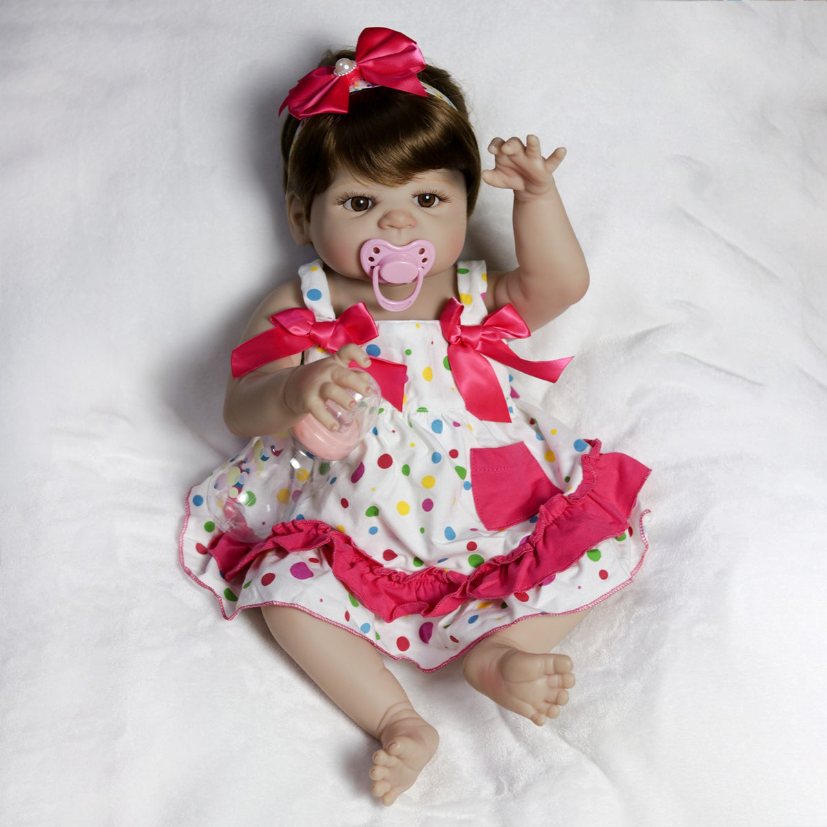 Lifelike Reborn Dolls Full Body Vinyl Silicone Newborn Toddler Girl Doll Gift UK