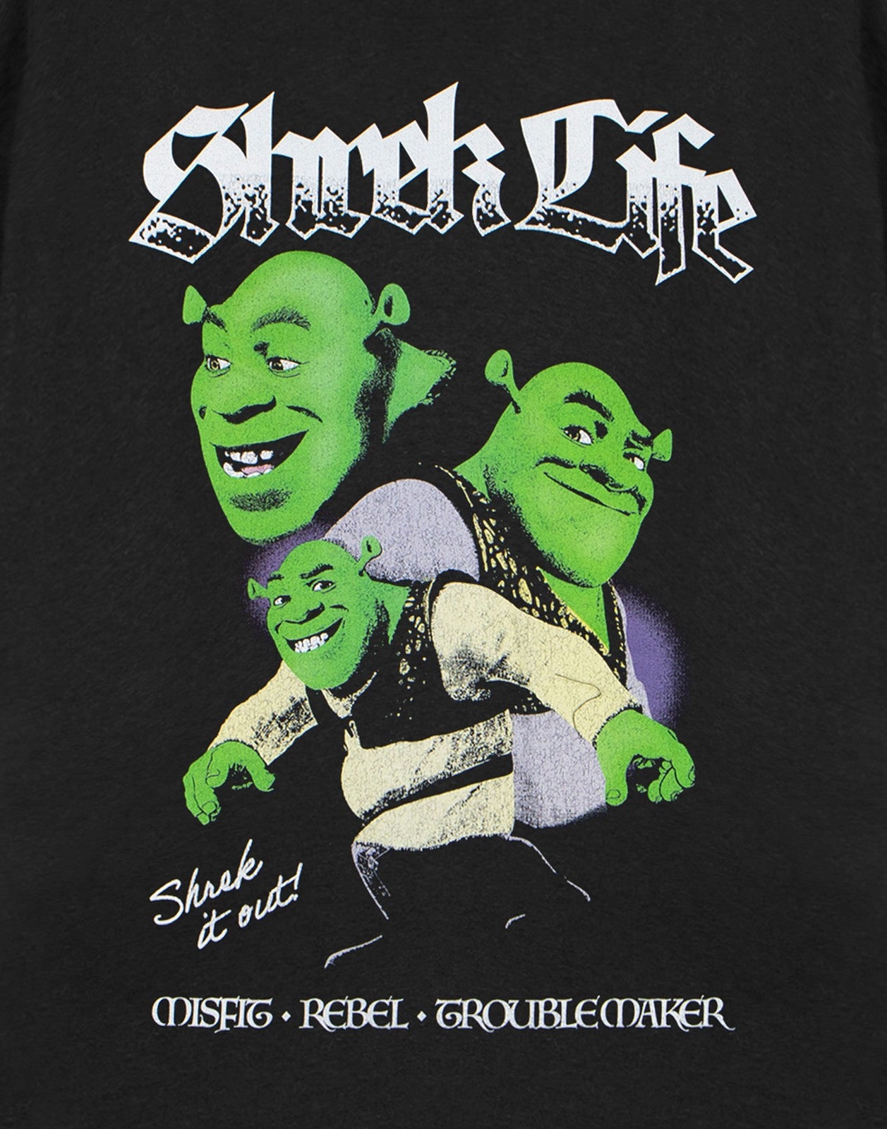 Shrek Short Sleeved T-Shirt | Unisex Black | Official Merch