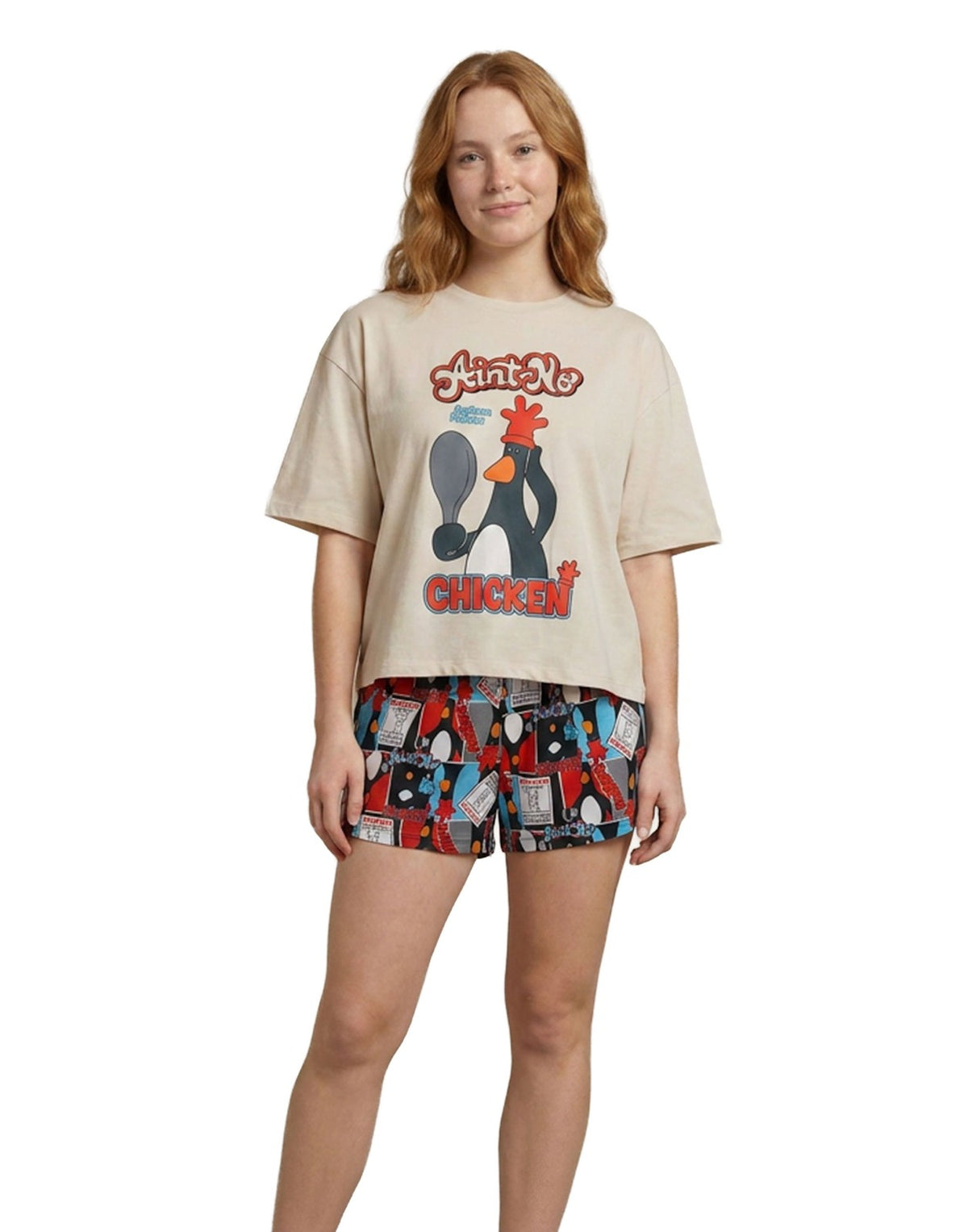 Wallace And Gromit Short Sleeve Short Leg Pyjama Set | Womens White | Official M