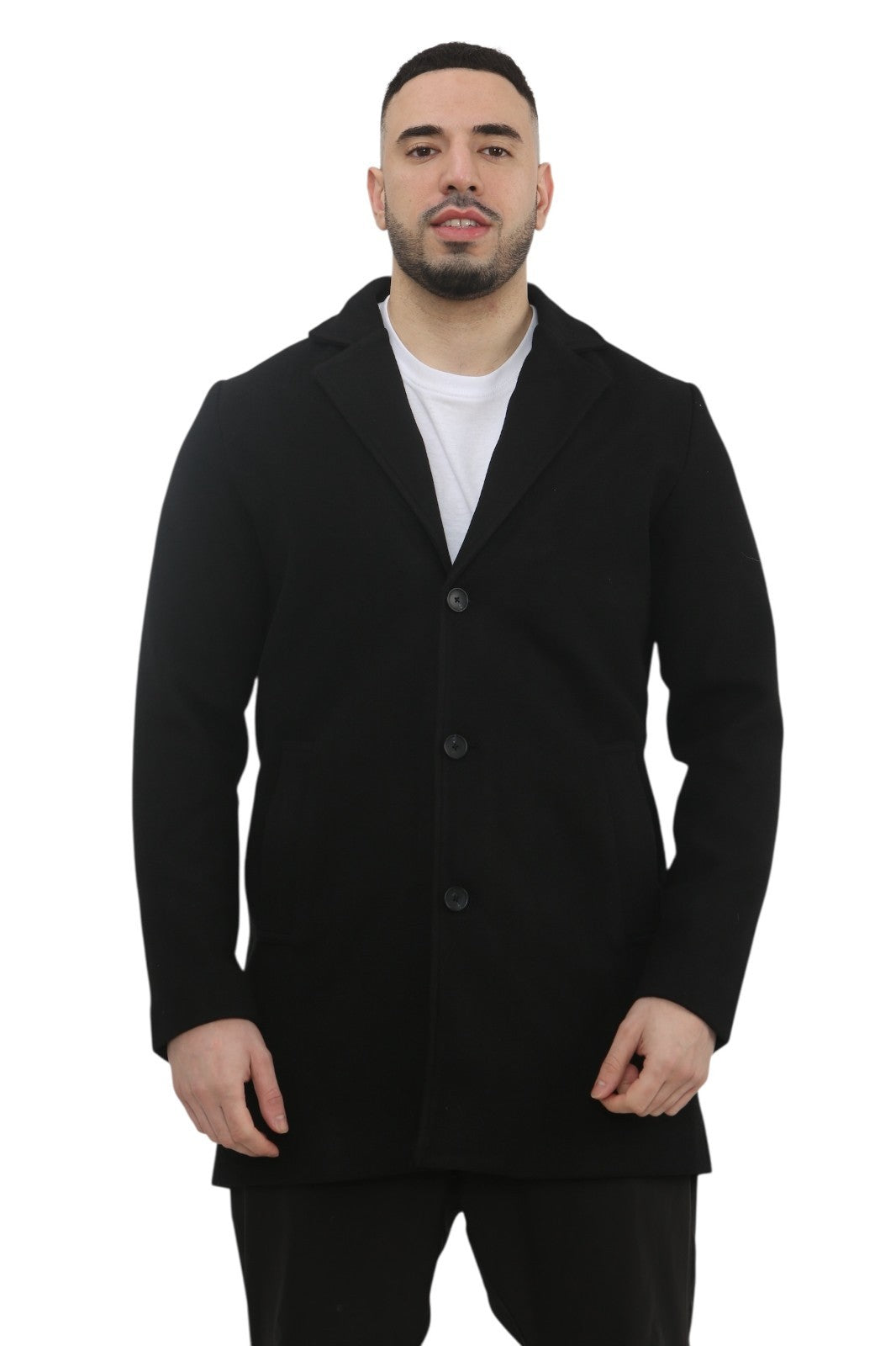 MENS TRENCH COAT CLASSIC SLIM FIT NOTCHED COLLAR STYLISH OVERCOAT OUTWEAR JACKET