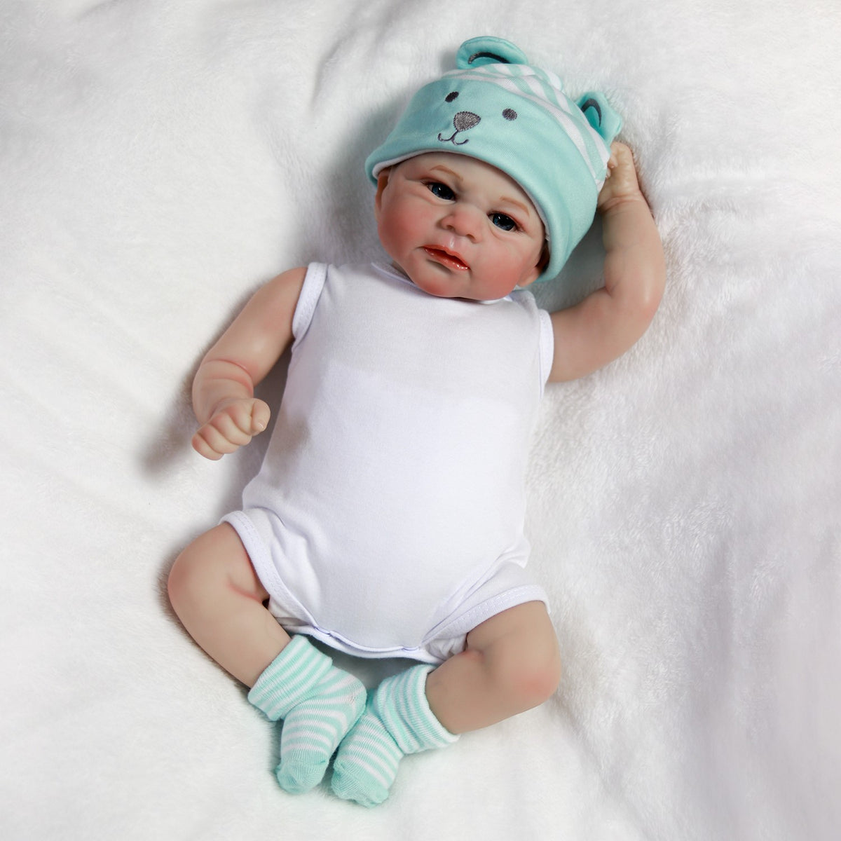 Realistic Reborn Baby Dolls Vinyl Silicone Handmade Real Newborn Boy Doll Gift