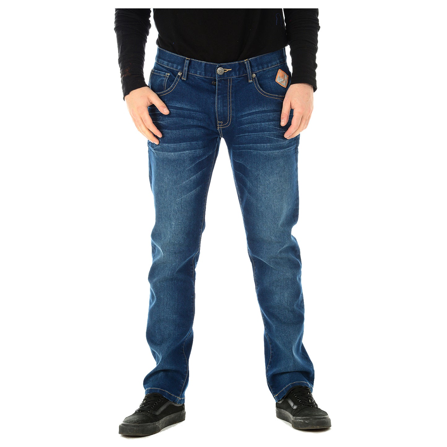 MENS SLIM FIT DENIM JEANS BOYS SKINNY STRETCH SMART CASUAL STRAIGHT LEG TROUSERS