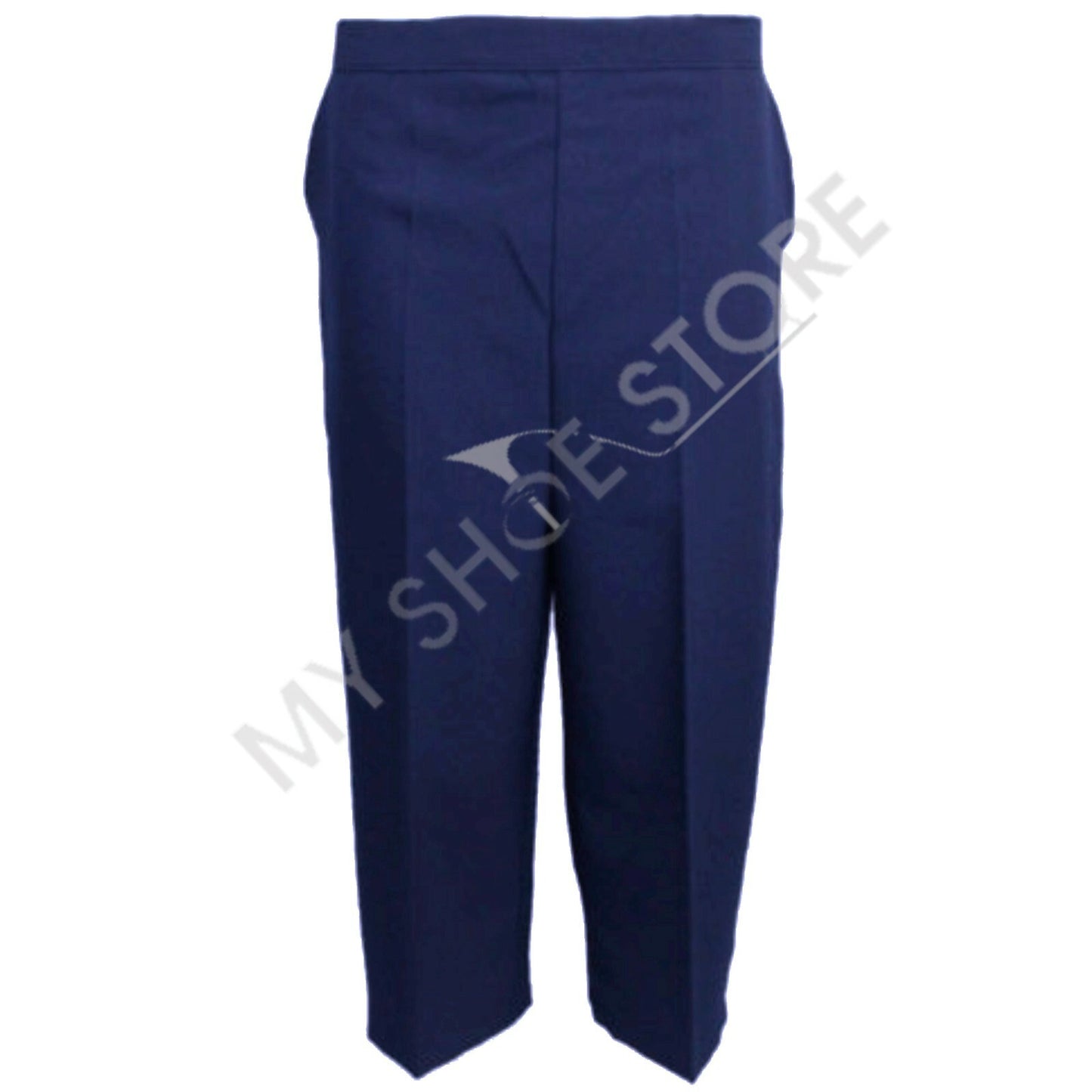 3/4 LENGTH WOMENS LADIES STRETCH ELASTICATED WAIST PLAIN PANTS CROPPED TROUSERS
