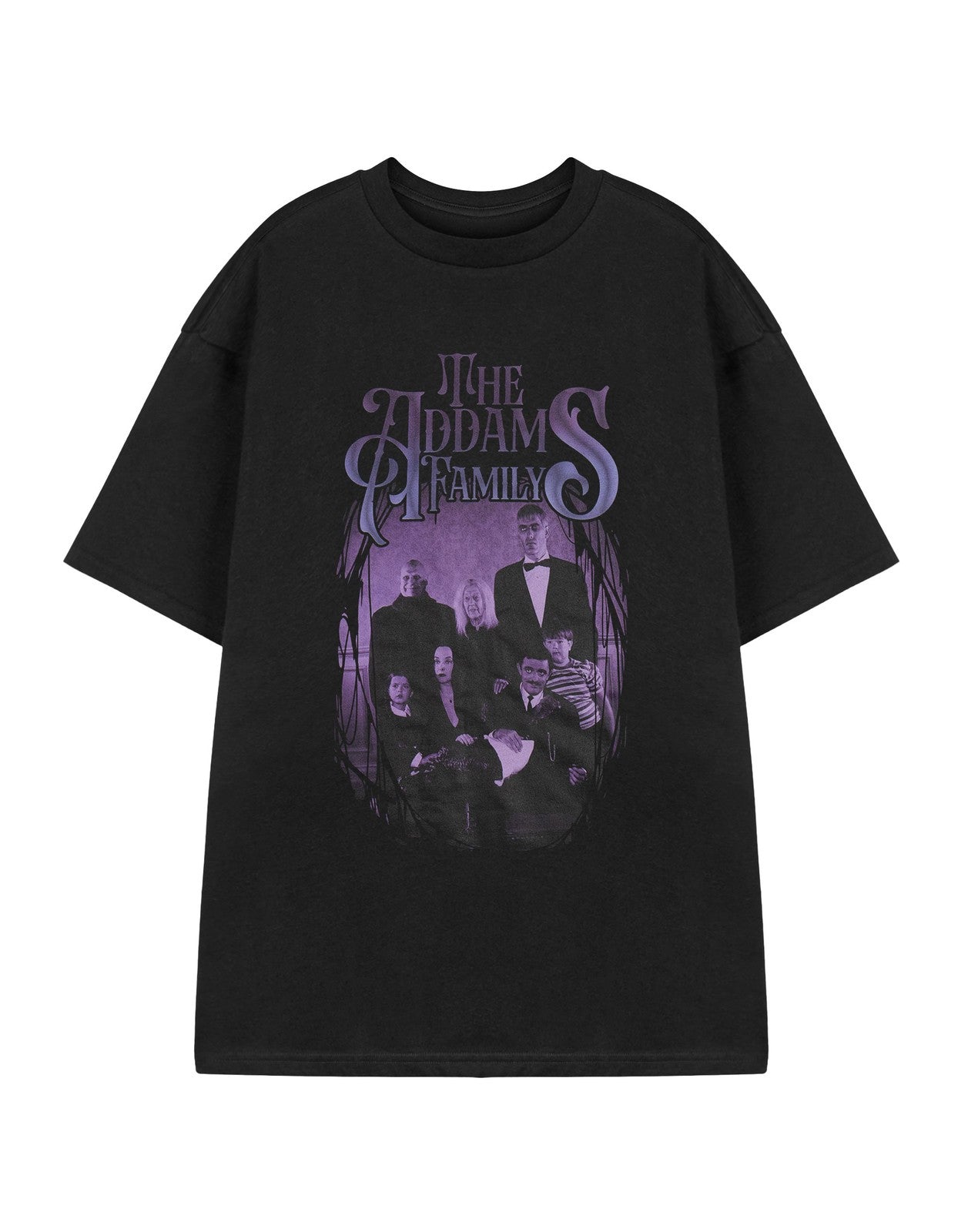 The Addams Family Short Sleeved T-Shirt | Unisex Black | Official Merch