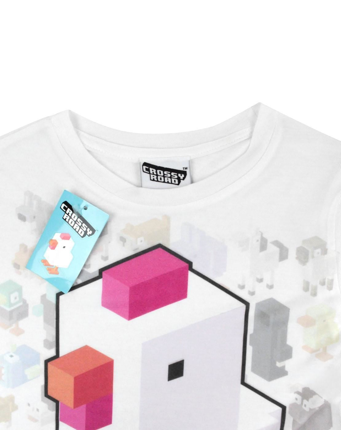 Crossy Road Short Sleeved T-Shirt | Boys White | Official Merch