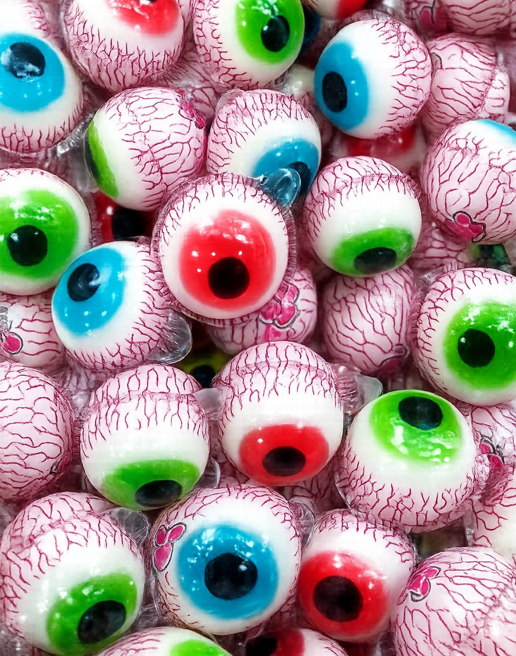 Eye Ball Gummy Juicy Filled Sweets 50 x 18g Halal Halloween Kids Party Bag Gifts