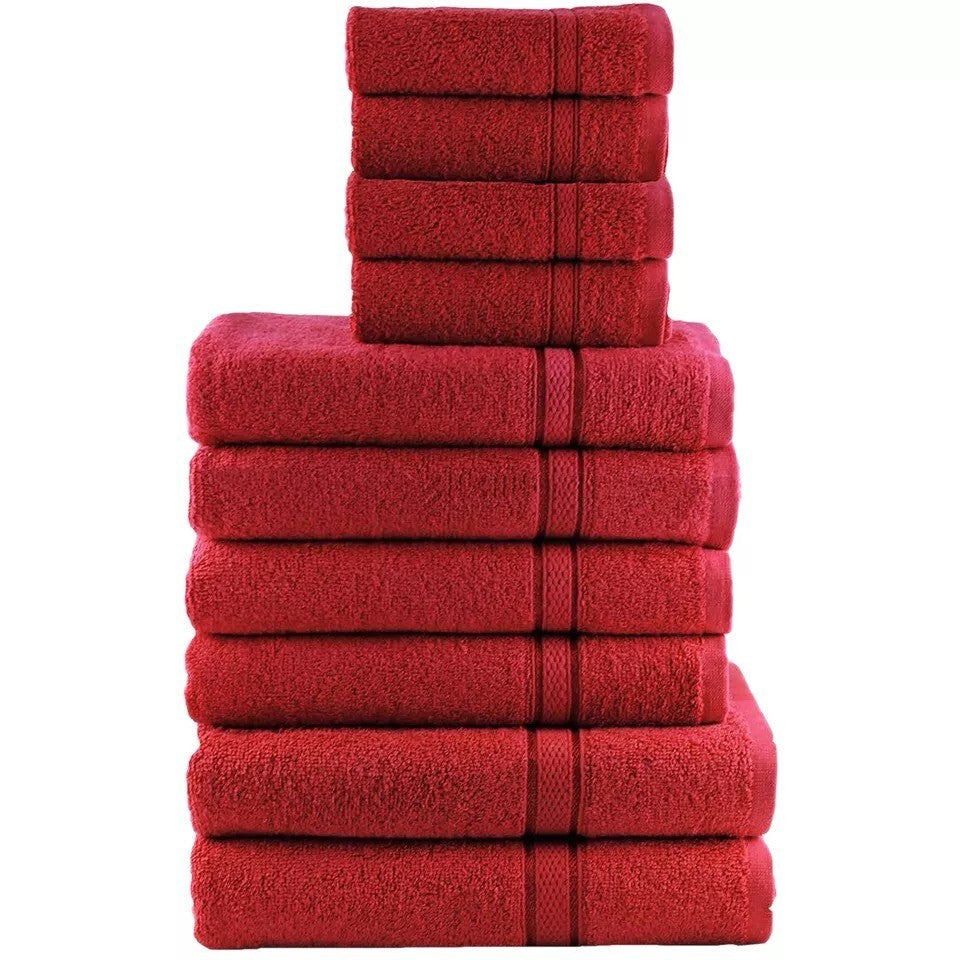 Luxury 100% Egyptian Cotton Towel Set 10 Piece Bale Set Face Hand Bath Towels