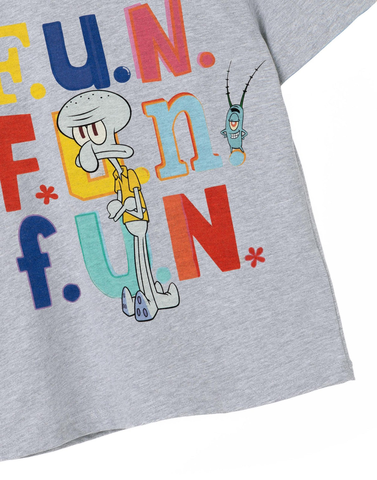 SpongeBob SquarePants Short Sleeved T-Shirt | Boys Grey Marl | Official Merch