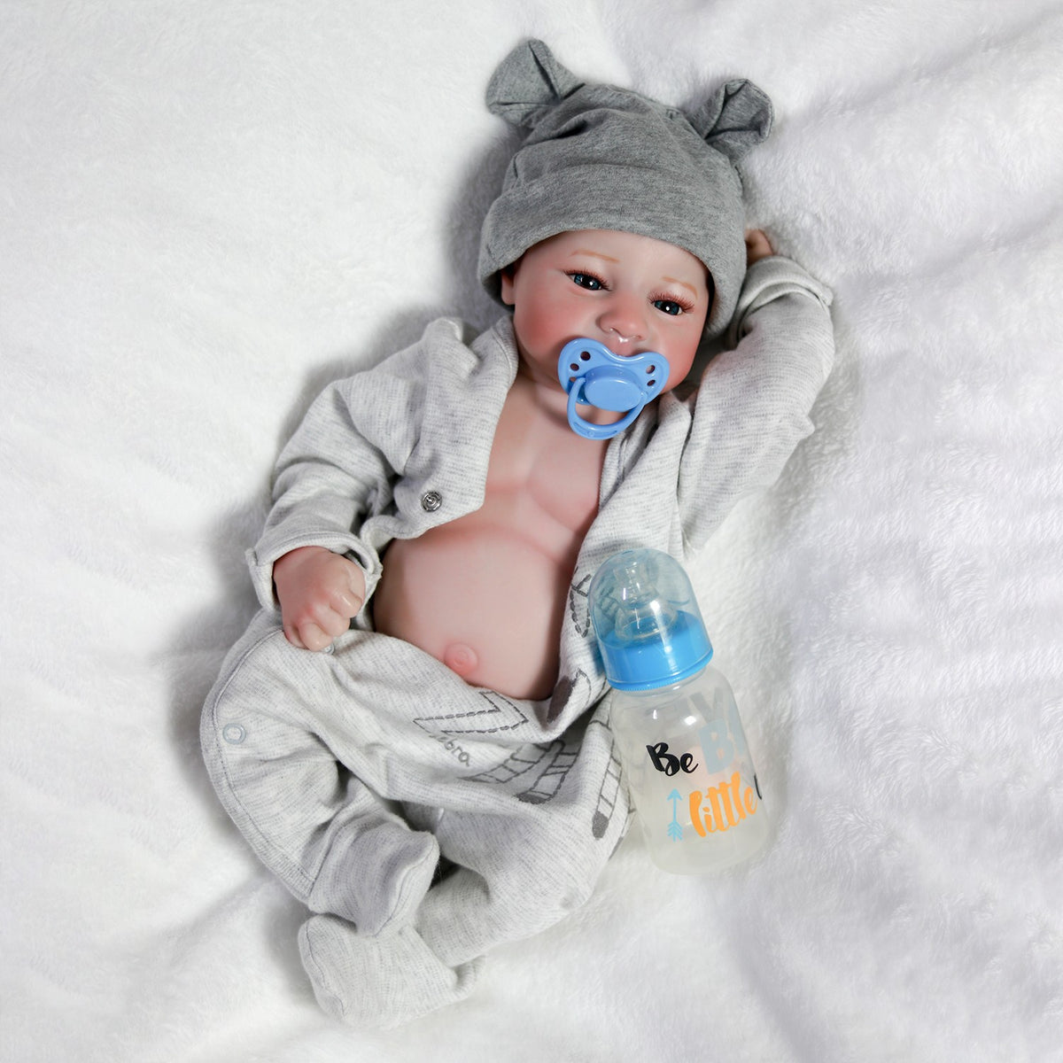 18" Lifelike Waterproof Reborn Baby Dolls Newborn Boy Doll Full Body Vinyl Twins