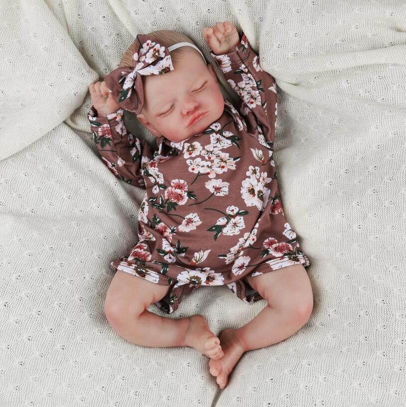 16inch Reborn Baby Dolls Vinyl Silicone Handmade Newborn Girl Adorable Doll Gift