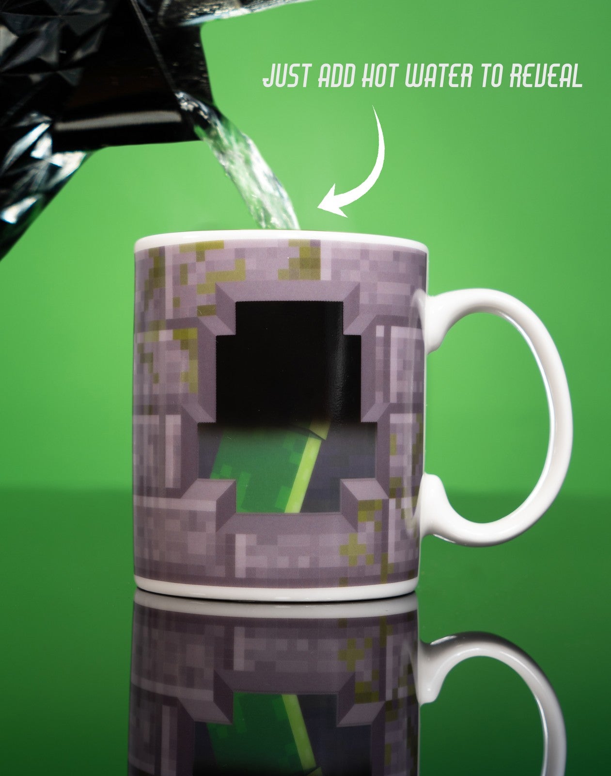 Minecraft Heat Changing Mug | Unisex Kids Grey Gaming | Official Merch