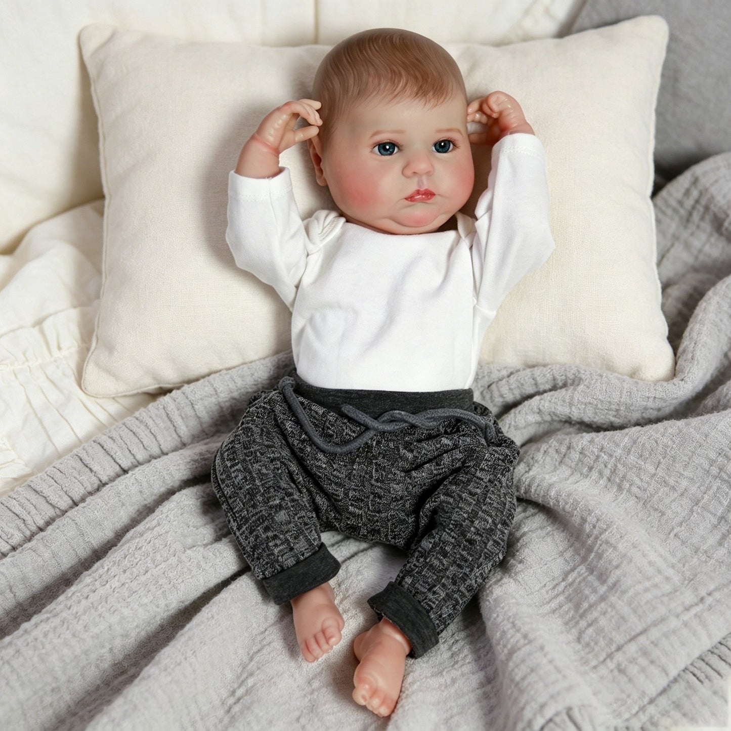 Real Life Reborn Baby Boy Doll Full Body Vinyl Silicone Newborn Babies Xmas Gift