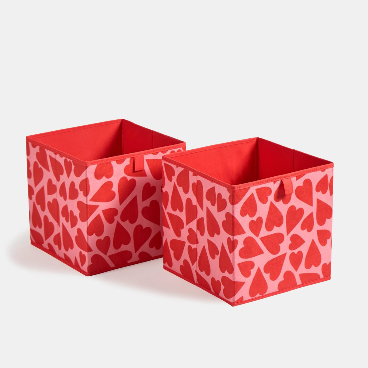 OHS Heart Storage Box 2 Pack Folding Cube Space Saving Organiser