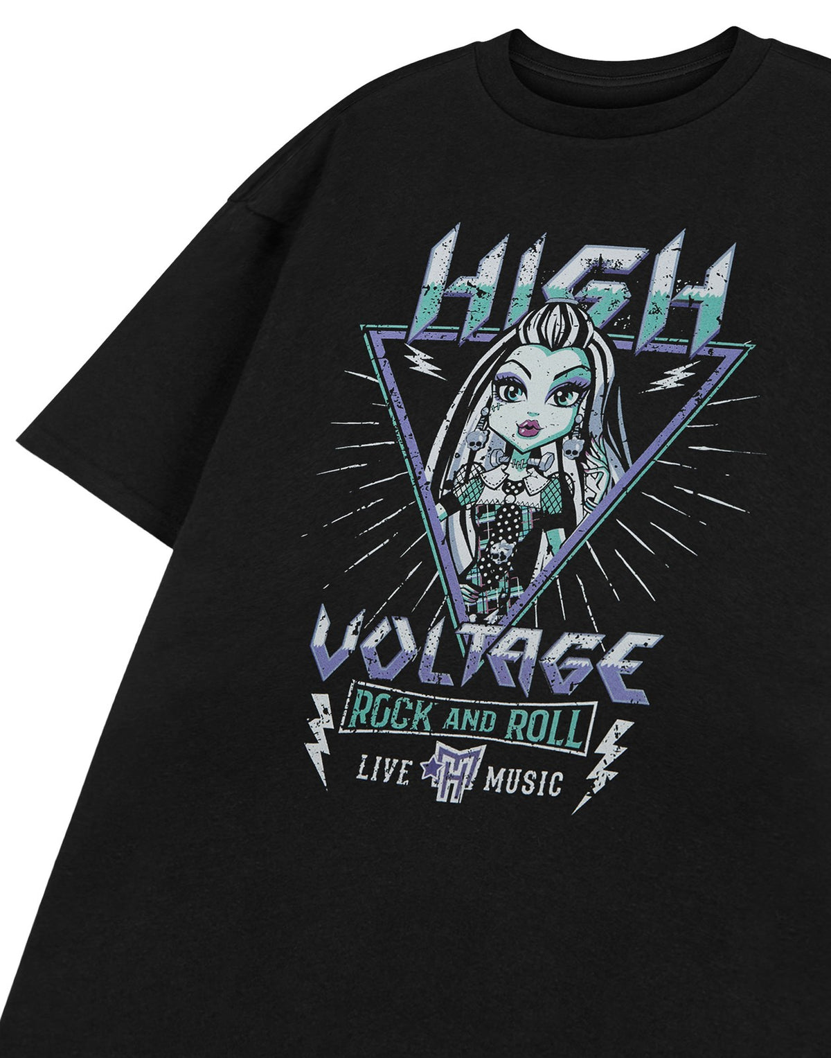 Monster High Short Sleeved T-Shirt | Womens Black | Official Merch