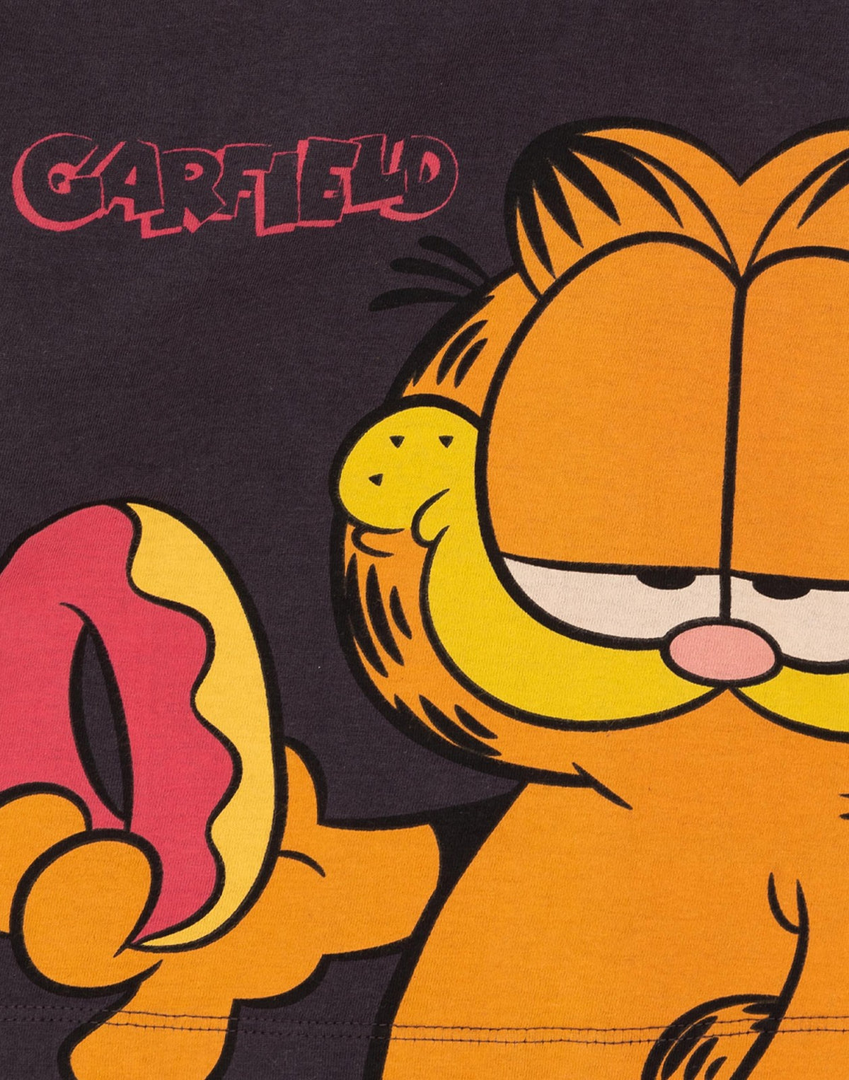 Garfield Cropped Short Sleeved T-Shirt | Girls Grey | Official Merch