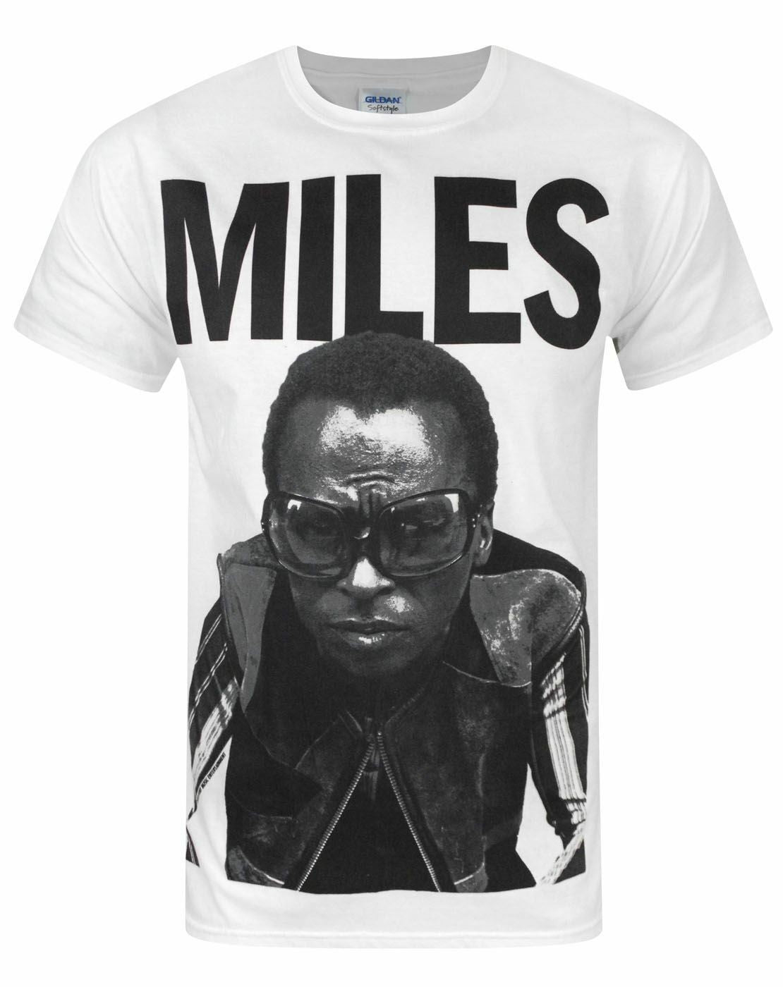 Miles Davis Short Sleeved T-Shirt | Mens White | Official Merch