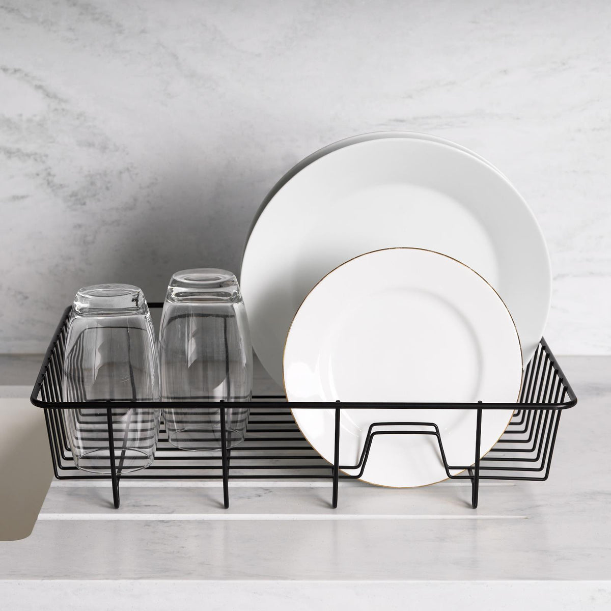 Dish Drainer Rack Cutlery Cup Plate Bowl Holder Kitchen Organiser Storage Tray