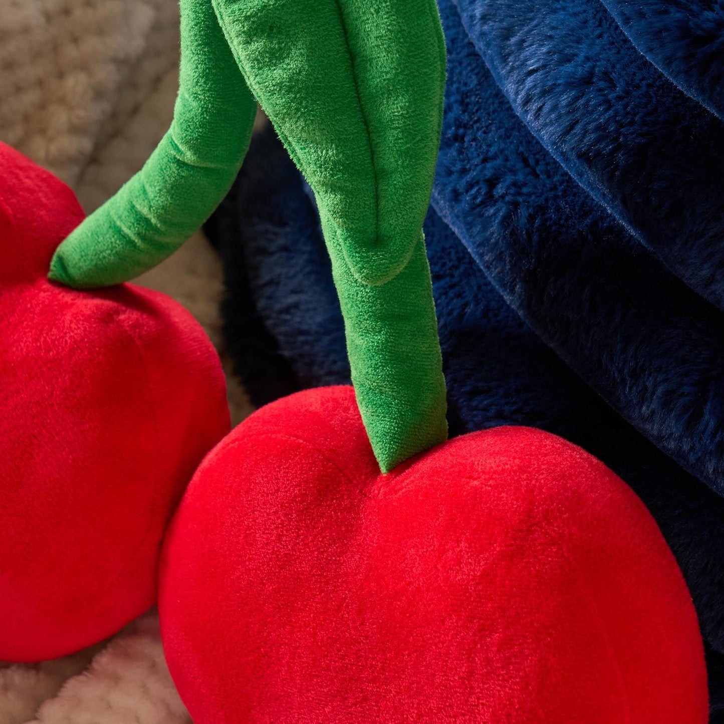 OHS Cherry Shaped Cushion Decorative Filled Scatter Throw Pillow Home Decor