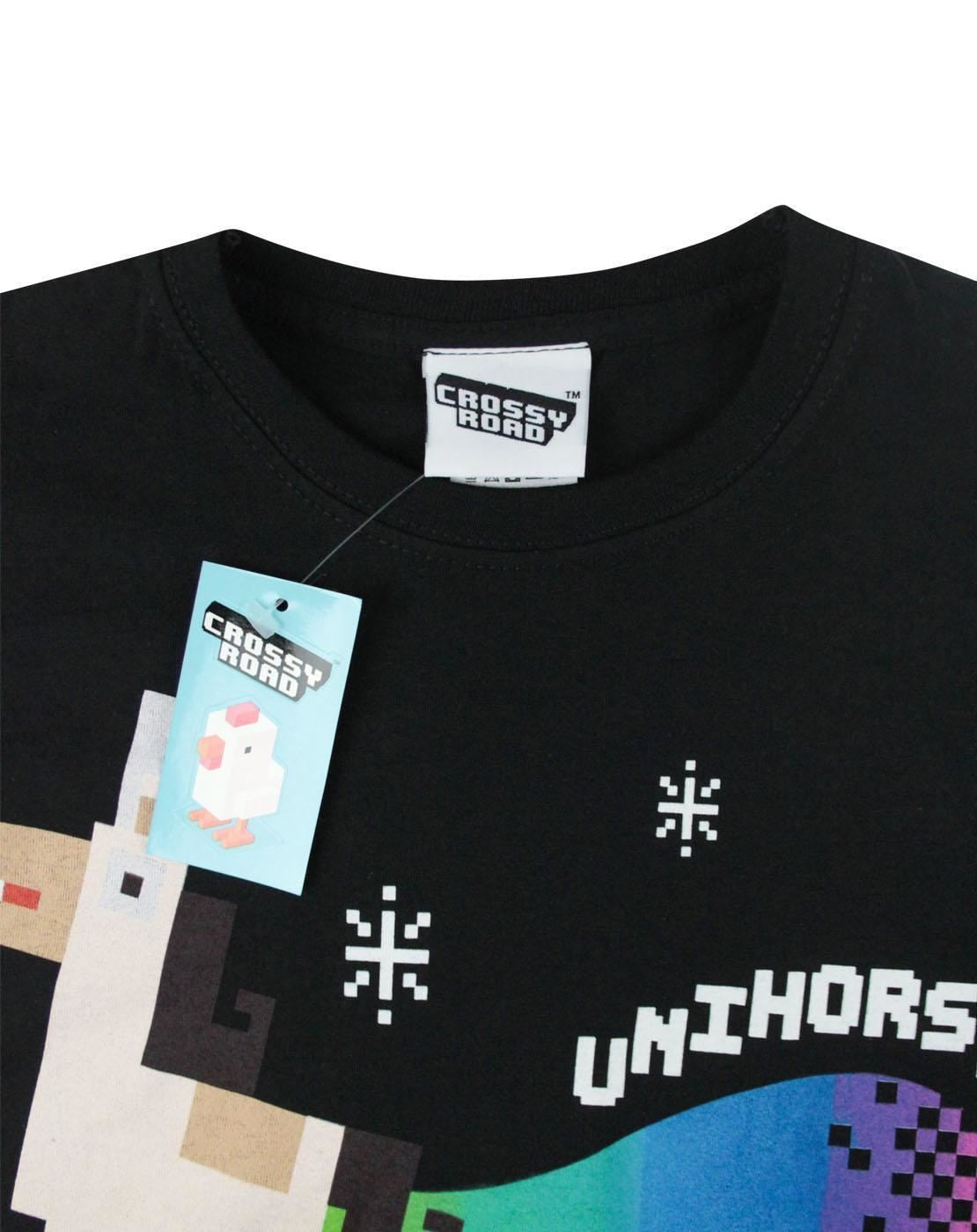 Crossy Road Short Sleeved T-Shirt | Boys Black | Official Merch