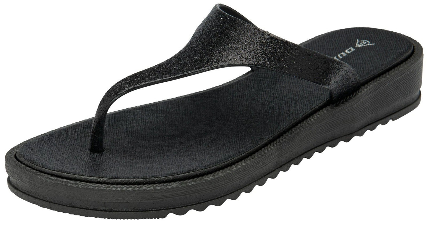 Dunlop Women's Low Wedge Slip-On Flip Flops ? Comfortable Summer Beach Sandals
