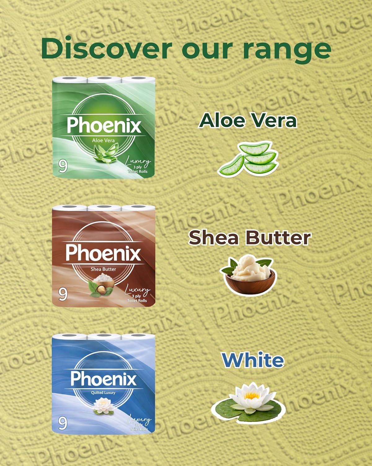 Phoenix Toilet Rolls – 45 Pack | 3 Ply Lemon Scented Toilet Paper | Bulk Buy, So