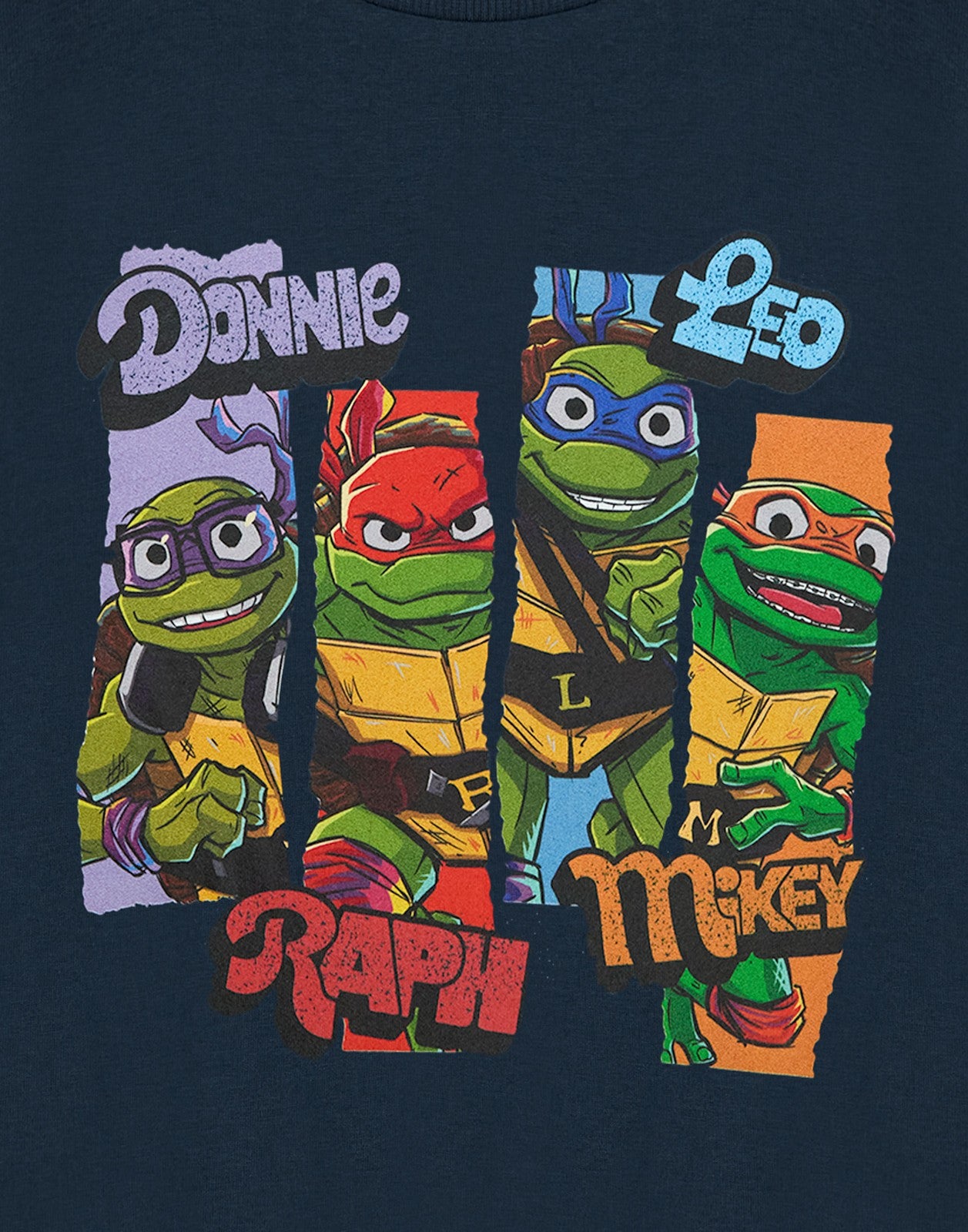 Teenage Mutant Ninja Turtles Short Sleeved T-Shirt | Boys Navy | Official Merch
