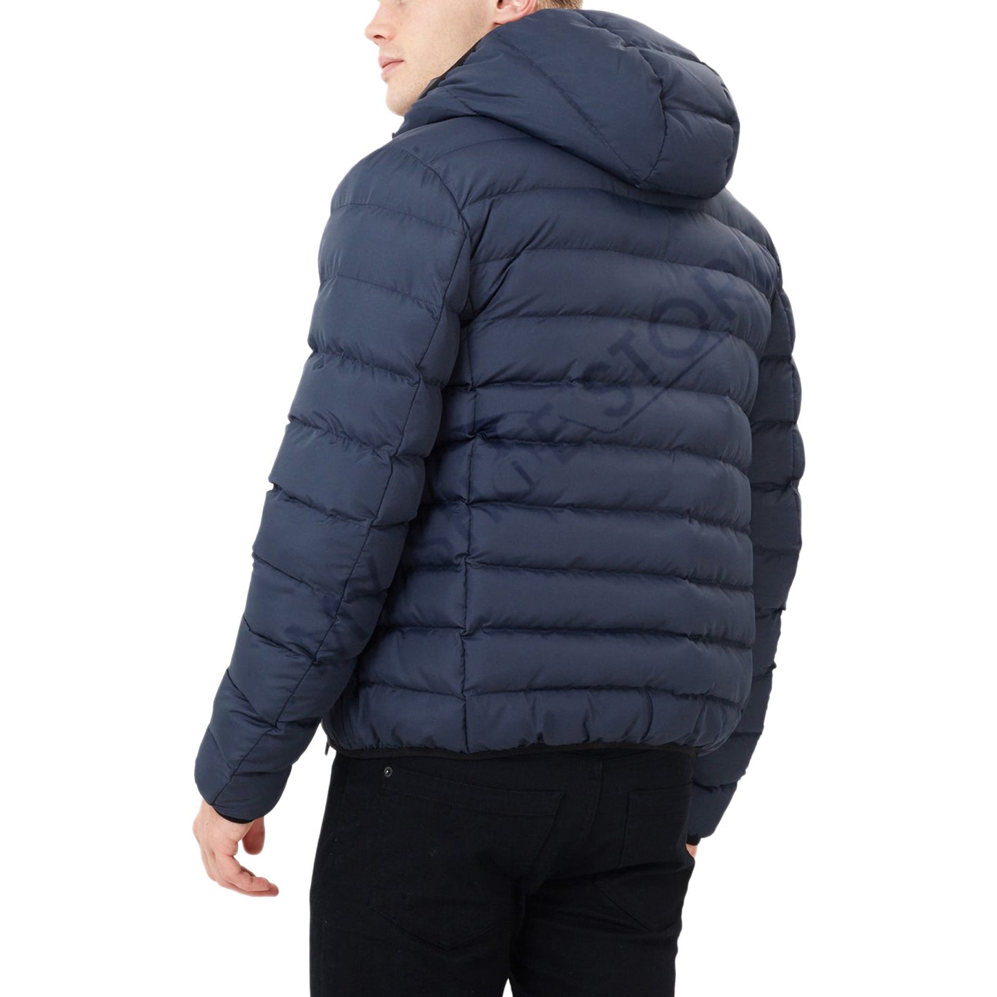 BRAVE SOUL MEN QUILTED HOODED PADDED BOMBER JACKET WARM BUBBLE PUFFER PUFFA COAT