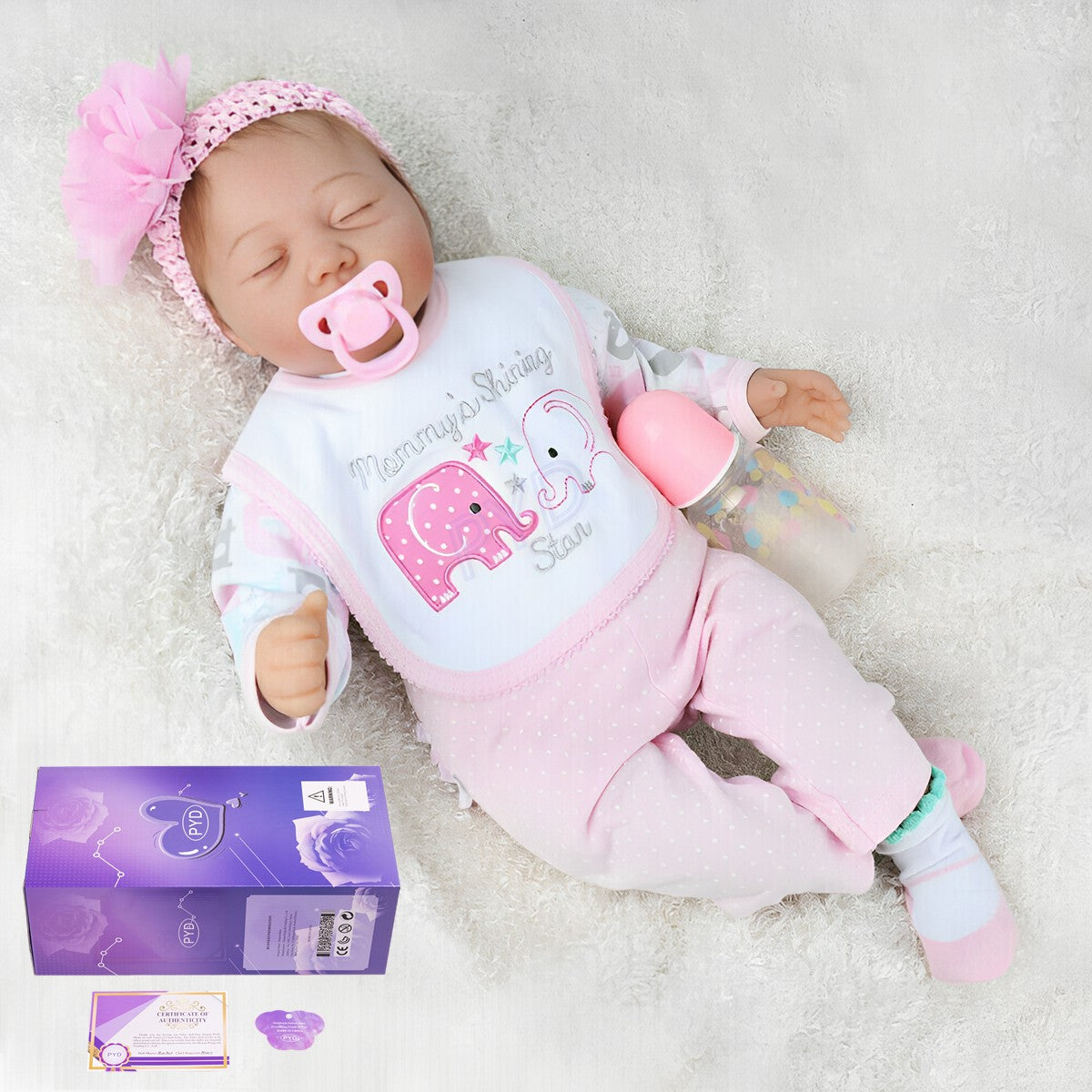 22'' Lifelike Reborn Baby Dolls Vinyl Silicone Handmade Real Life Newborn Girl