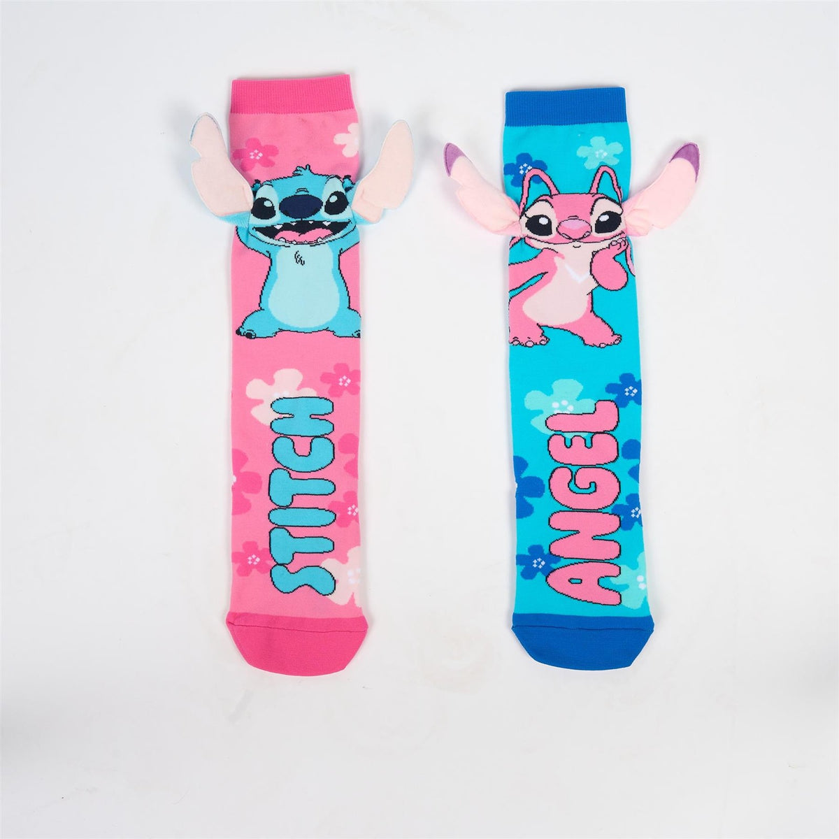 OHS x Stitch Socks Kids Novelty Knee High Warm Fluffy Fleece Winter Sock