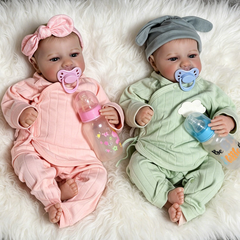 Realistic Reborn Baby Dolls Newborn Girl/Boy/Twins Lifelike Babies Doll Gift Toy