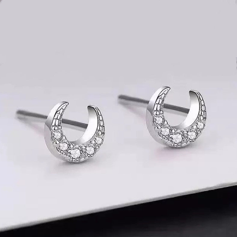 925 Sterling Silver Crystal Star Stud Earrings Jewellery Women Girls Gift UK