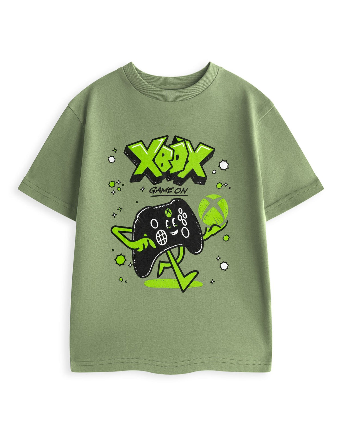 Xbox Short Sleeved T-Shirt | Boys Khaki | Official Merch
